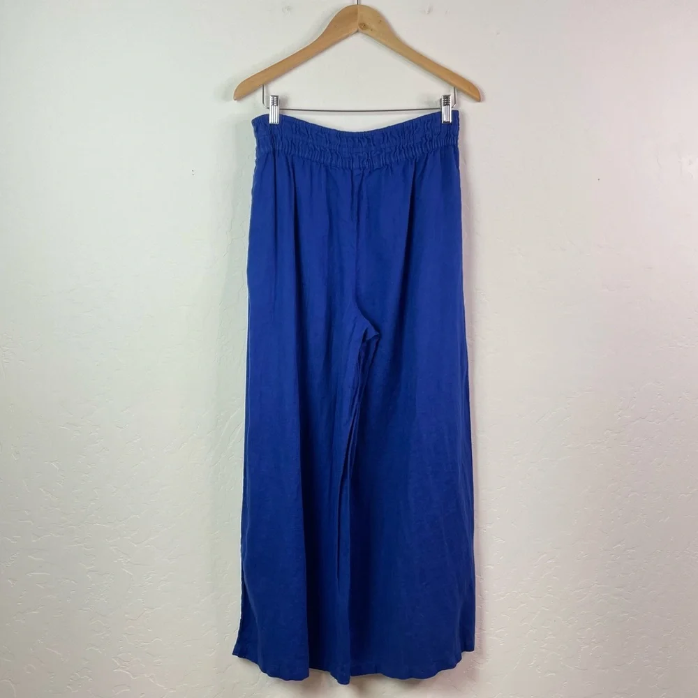 Anthropologie The Somerset Pull-On Pants: Linen Edition in Cobalt Blue Size MT - Picture 4 of 16